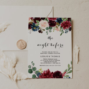 Convites Autumn Rustic Dazzling Burgundy Antes