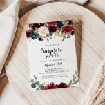 Convites Autumn Rustic Modern Calliographic Surprise Party<br><div class="desc">Este convite de festas de surpresa para a caligrafia moderna do outono é perfeito para um aniversário floral,  aposentadoria ou qualquer festa surpresa. A design apresenta flores brilhantes,  vermelhas,  marinhos,  azuis e esbranquiçadas radiantes e graciosas pintadas à mão,  inspiradoras beleza natural.</div>
