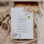 Convites Autumn Sunshine Elegant Wildflower Surprise Party<br><div class="desc">Este convite de festas de surpresa elegante de girassol no outono é perfeito para um aniversário moderno,  aposentadoria ou qualquer festa surpresa. O design apresenta várias cores aquáticas roxas,  violetas,  flores amarelas,  burgundy buds e folhas verdes de azeitona lindamente agrupadas em buquês.</div>