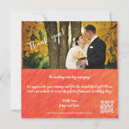 Convites Autumn Vibes-Photo-QR Code - Casamento Obrigado