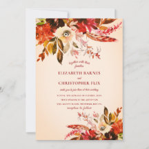 Autumn Watercolor Floral Ivory Blush
