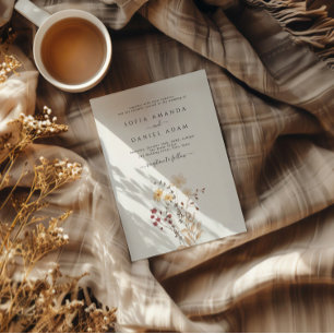 Convites Autumn Watercolor Selvagens Com Casamento Fotográf