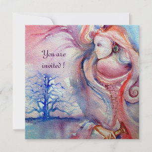 Convites AVALON, Magia e Mistério rosa suave roxo azul