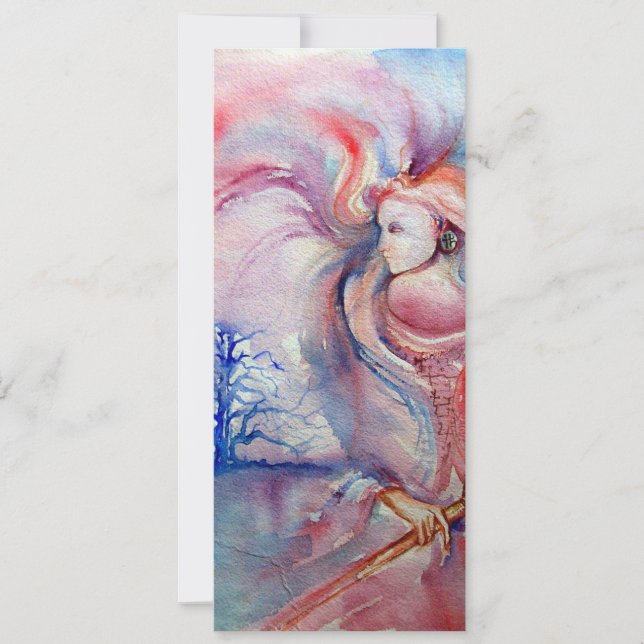 Convites AVALON, Magia e Mistério rosa suave roxo azul (Frente)