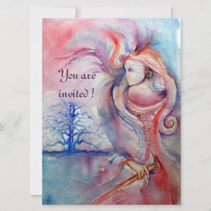 Convites AVALON,Magic e Mistério cor-de-rosa púrpura azul