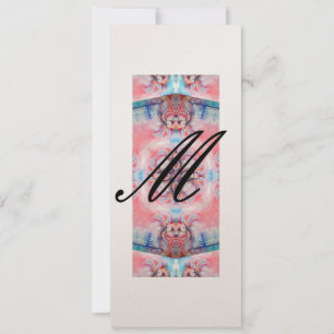 Convites AVALON monograma 2, rosa roxo metálico CHAMPANHE