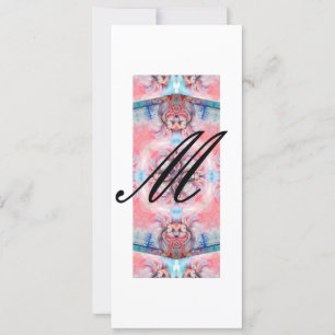 Convites AVALON Monograma Abstrato Rosa Roxo