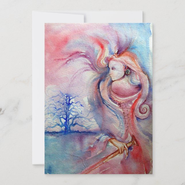 Convites AVALON, rosa suave roxo azul (Frente)