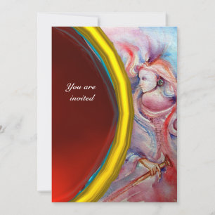 Convites AVALON, vermelho gema