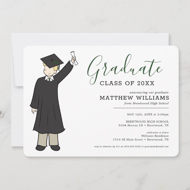 Convites Avatar de Menino Personalizado| Segundo grau (Frente)