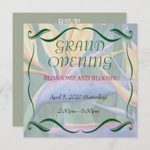 CONVITES AVE DE PARADISE FLOWER GRAND OPENITE