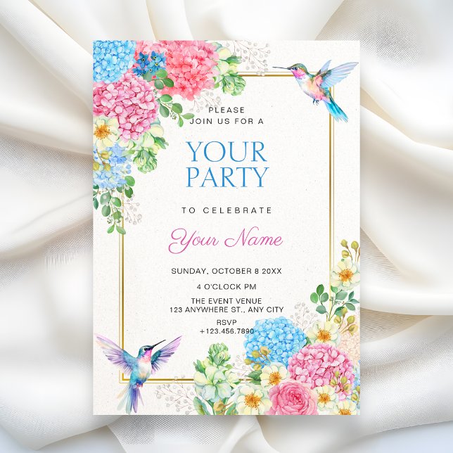 Convites Ave floral estética  (Criador carregado)