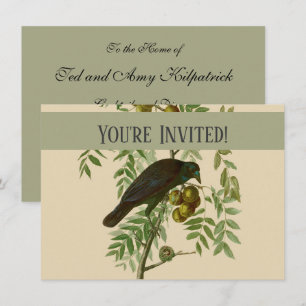 Convites Ave Negra Americana da Audubon