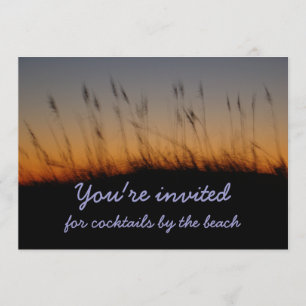 Convites Aveia marítima e dunas ao pôr do sol