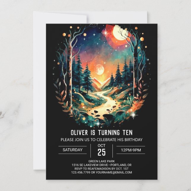 Convites Aventura aguarda o aniversário da Boêmia (Frente)