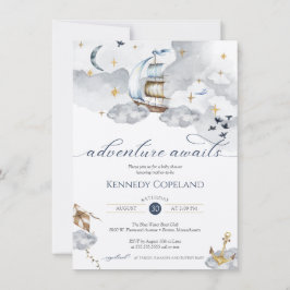 Convites Aventura Aguarda o Sonho Chá de fraldas Náutico