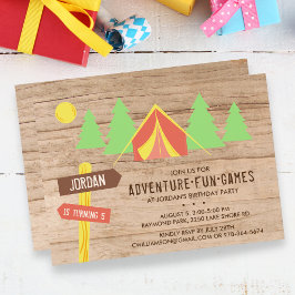 Convites Aventura Ao Ar Livre Na Festa de aniversário De Ca