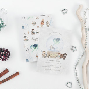 Convites Aventura Árctico - Globo de Neve