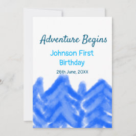 Convites Aventura Azul Aqua inicia montanha primeiro aniver