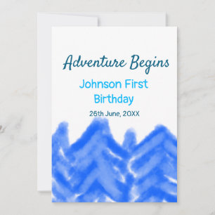 Convites Aventura Azul Aqua inicia montanha primeiro aniver