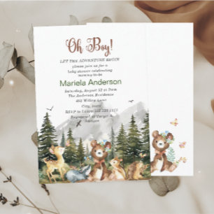 Convites Aventura de Menino das Aquarelas Elegante Começa o