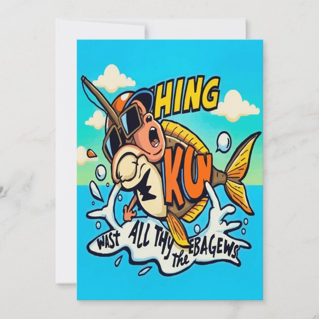 Convites Aventura De Pesca (Frente)