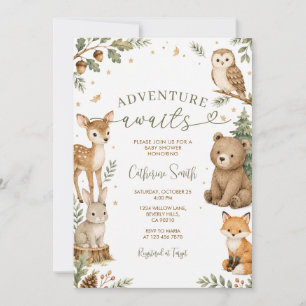 Convites Aventura encantadora na floresta espera os animais