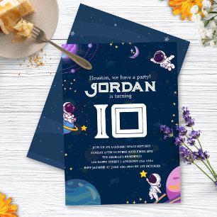 Convites Aventura Espacial:Partido Aniversário de criança d