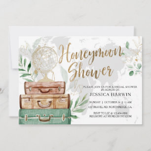 Convites Aventura espera Chuva de casamento, tema de viagem