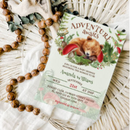 Convites Aventura Espera Chuvinha de Bebê Urso