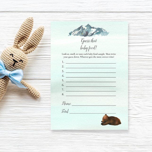 Convites Aventura Florestal Adivinha Que A Comida Bebê Enga (Criador carregado)