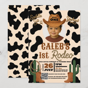 Convites Aventura no Oeste Selvagem 1 UM 1º Festa de Rodeio