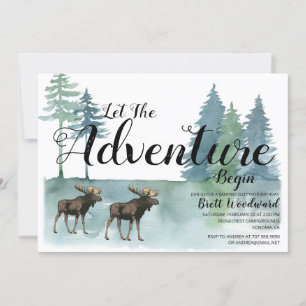 Convites Aventura russa Moose Campanha Aniversário