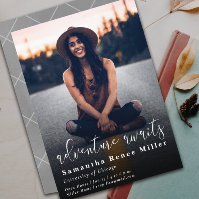 Convites Aventura Simples Aguarda Graduação de Fotos (Criador carregado)