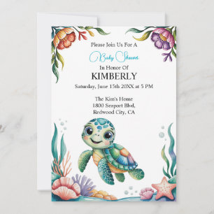 Convites Aventuras Subaquáticas com Tartaruga Minúscula 