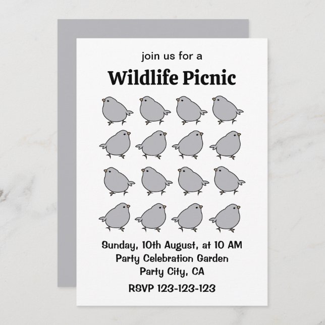 Convites Aves (Frente/Verso)