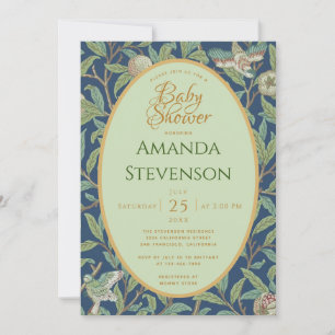 Convites Aves chás de fraldas Pomegranato Verde Deixa Morri