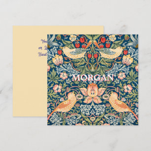 Convites Aves Cuecas, Arte De Morango, Nome E Mensagem