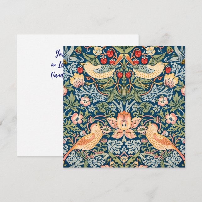 Convites Aves Cuecas, Morango Ladrão Arte Vintage (Frente/Verso)