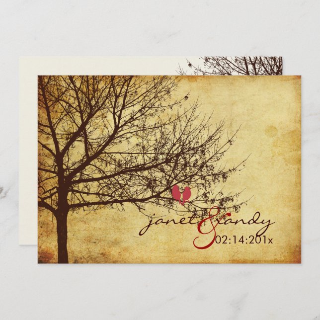 Convites AVES DE AMOR DO PixDezines (Frente/Verso)