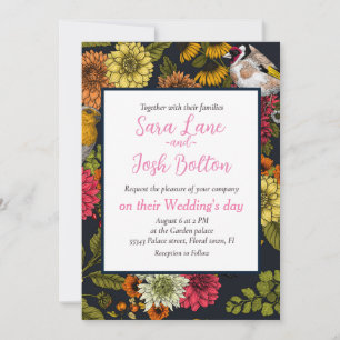 Convites Aves e flores do jardim 2