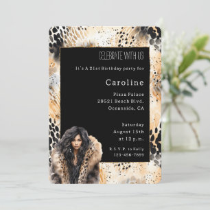Convites Aves Selvagens Leopardo Casaco