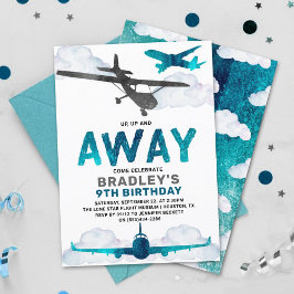 Convites Aviação de avião em qualquer Festa de aniversário 