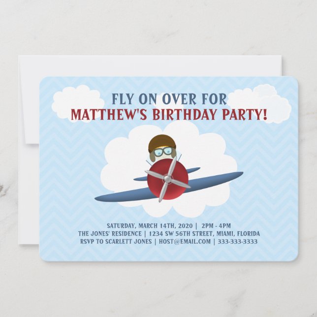 Convites Aviador e Seu Avião (Frente)