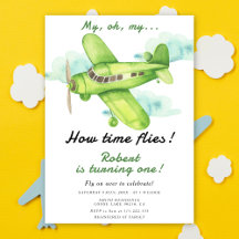 Avião Ah Meu Tempo Voa Viagem Primeiro Aniversário