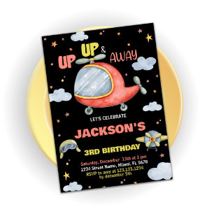 Convites Avião Inventa Hoje Verde Vermelho Negro Verde