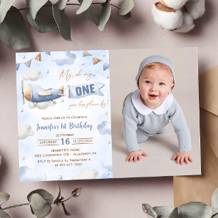 Convites Avião Meu Tempo Voa Viagem primeiro aniversario