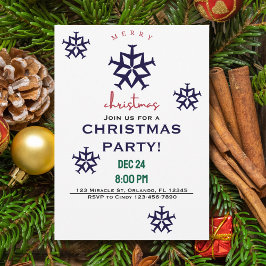 Convites Avião Natal Floco de Neve Aviação Minimalista