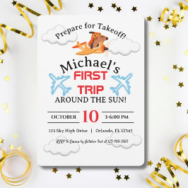 Convites Avião Voador Piloto De Cães, Aniversário de crianç