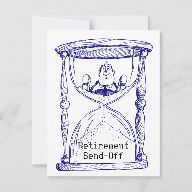 Convites Aviso de Envio de Aposentadoria Vazia de Vazio (Frente)